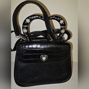 Brighton Black mini bag with heart shaped handle